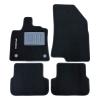 Kit 4 Tapis de sol Auto pour DACIA SANDERO depuis 2021, avec sigle SANDERO, moquette noire, avec CLIPS, Neuf