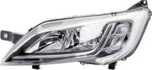 Phare avant gauche pour CITROËN JUMPER II phase 2 2014-2023, H7+H7, électrique, avec moteur, avec éclairage directionnel, LED, chromé, Neuf