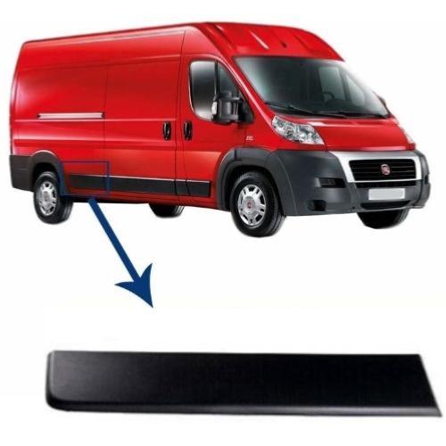 Moulure baguette latérale sur aile arrière droite pour FIAT DUCATO III phase 2, 2014-2023, châssis long, Noire, 80cm, Neuve