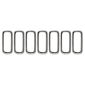 Moulure grille de calandre pour JEEP RENEGADE phase 1, 2014-2018, chromée, 7 pieces, Neuve