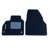 Kit 2 Tapis de sol Auto pour RENAULT KANGOO VP/FOURGON II depuis 2008, avec sigle KANGOO, moquette noire et clips, Neuf