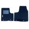 Kit de 2 tapis de sol Auto pour RENAULT TRAFIC III, depuis 2014 >, avec sigle TRAFIC, moquette noire et clips, Neuf