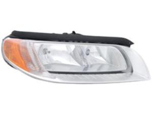 Phare Optique avant droit pour VOLVO V70 III phase 1, 2007-2012, fond chromé, H7+H9, Neuf